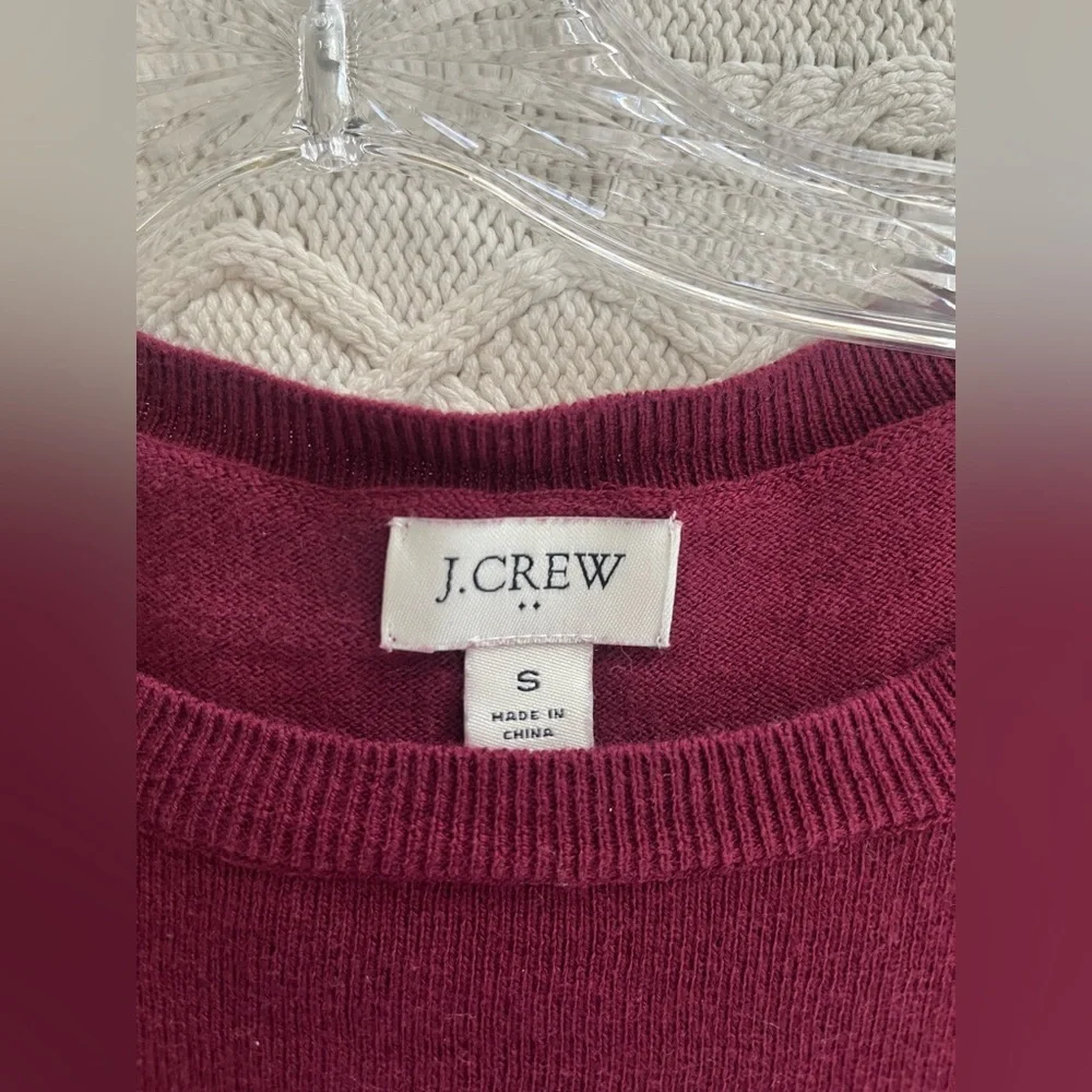 J. Crew Women's Plum Long Sleeve Sweater with Button Detail Size Small